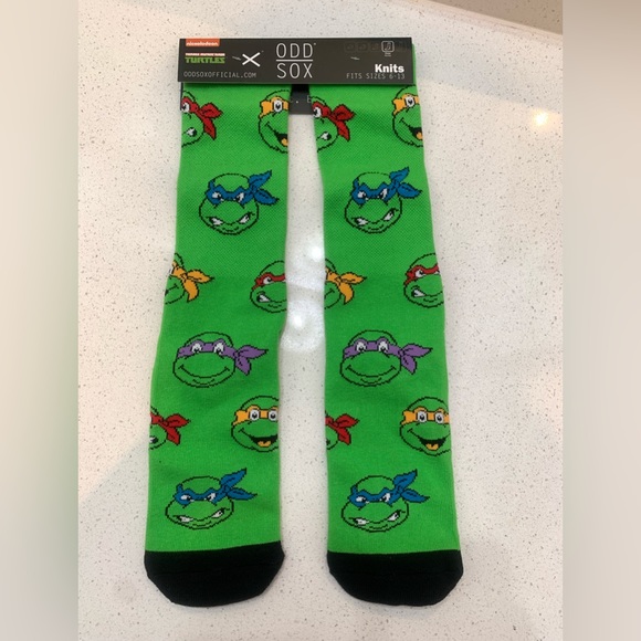 Nickelodeon Other - CLEARANCE Teenage mutant Ninja turtle long crew socks 6-13 Nickelodeon odd sock